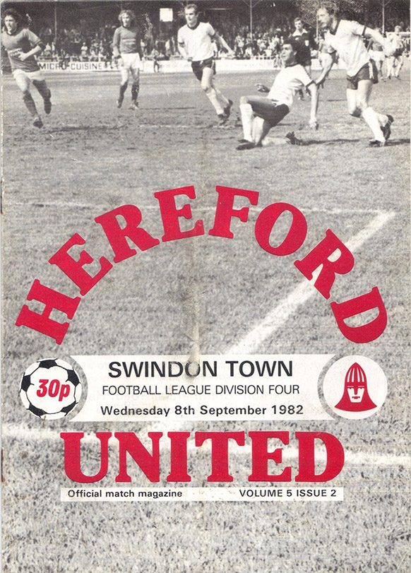 <b>Wednesday, September 8, 1982</b><br />vs. Hereford United (Away)